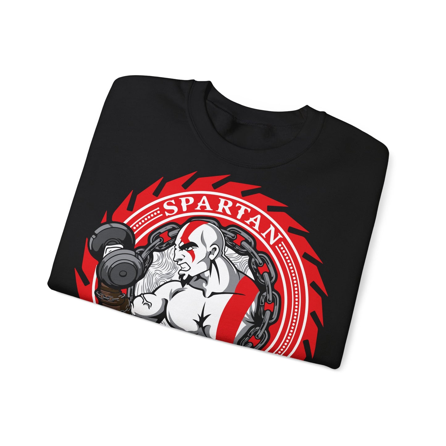 Spartan In Training Crewneck Sweatshirt for Fitness Enthusiasts Black