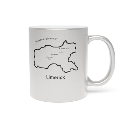 Limerick County Metallic Colour Mug - Silver/Gold - Perfect Gift for Coffee Lovers