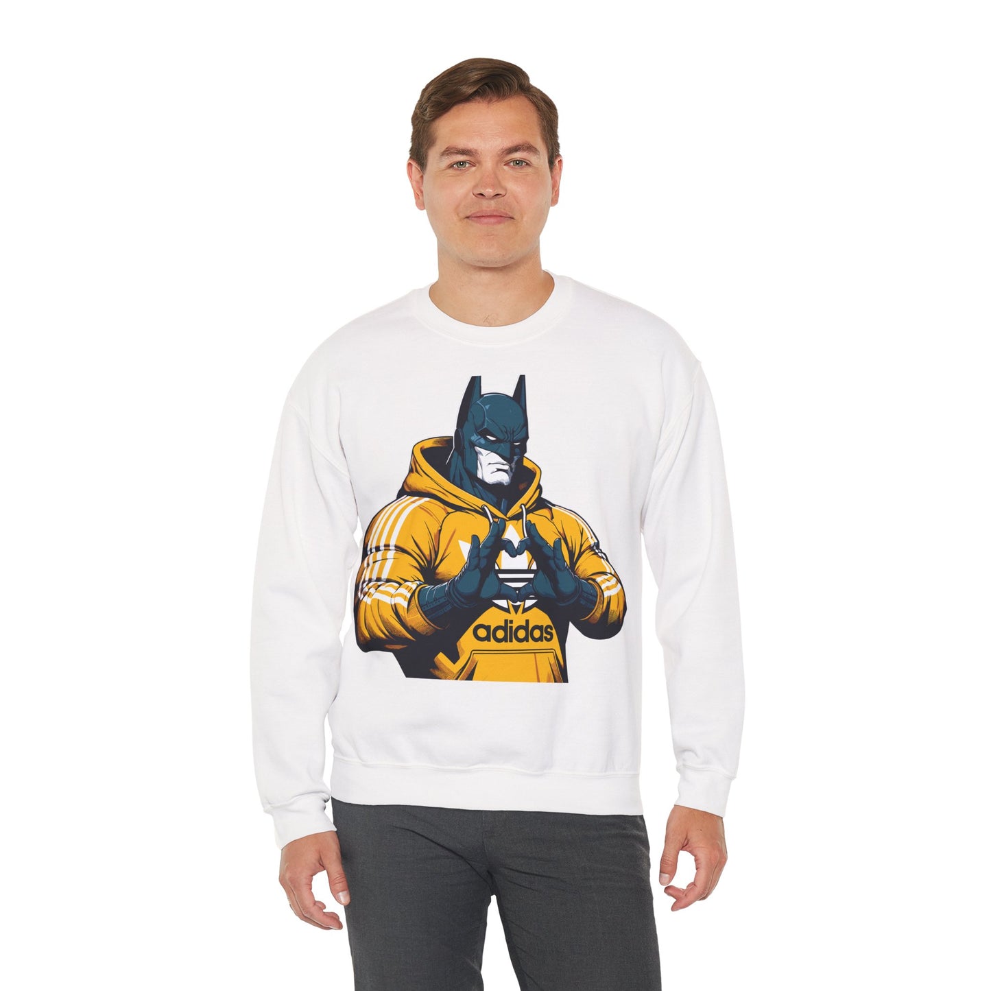 Superhero Style Unisex Crewneck Sweatshirt - Cool Batman Design for Everyday Wear