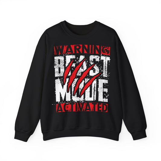 Beast Mode Activated Unisex Heavy Blend™ Crewneck Sweatshirt - Sporty & Motivational