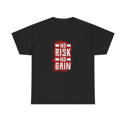 Motivational Unisex Heavy Cotton Tee - No Risk No Gain