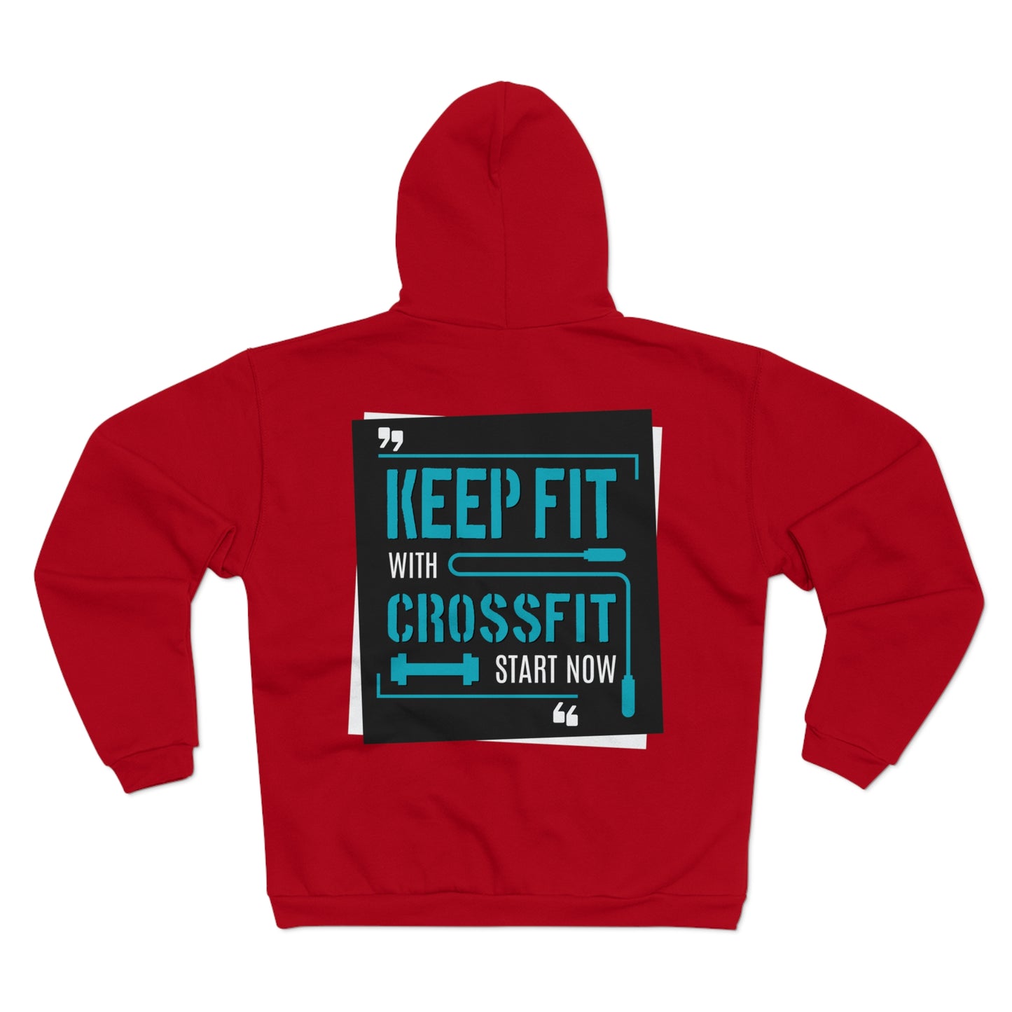 Unisex CrossFit Motivational Zip Hoodie – Stay Fit with Style!