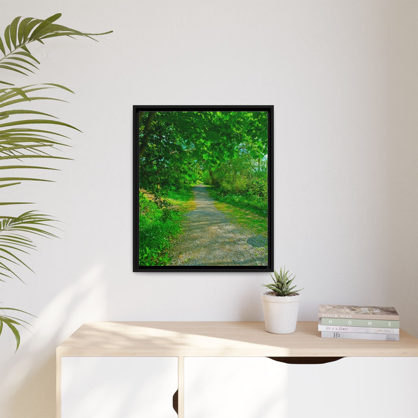 Listowel River Walk Matte Canvas, Framed (Multi-color)