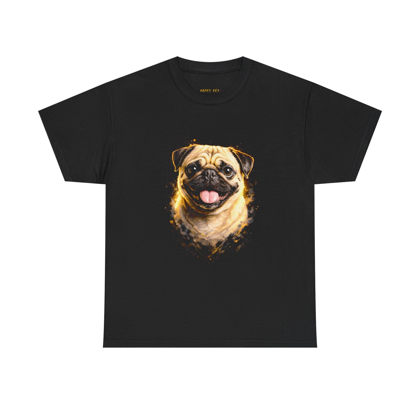 Pug Portrait Tee — Cute Smiling Pug Dog Graphic T-Shirt