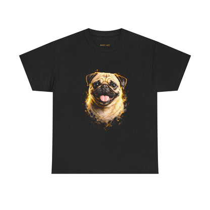 Pug Portrait Tee — Cute Smiling Pug Dog Graphic T-Shirt