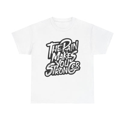 Unisex Heavy Cotton Tee - "The Rain Makes You Stronger" Inspirational Graphic Tee