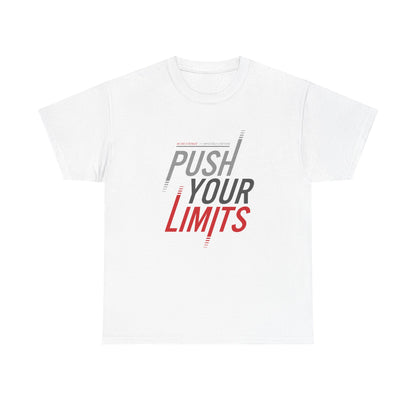 Motivational Unisex Heavy Cotton Tee - "Push Your Limits"