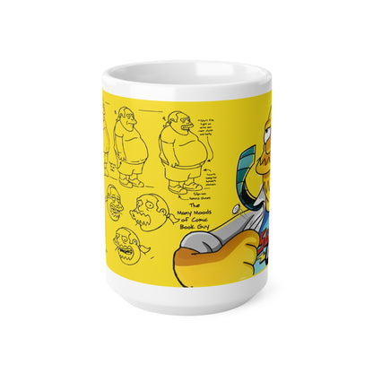 Vibrant Ceramic Coffee Cups - Comic Book Guy Moods Collection, 11oz & 15oz