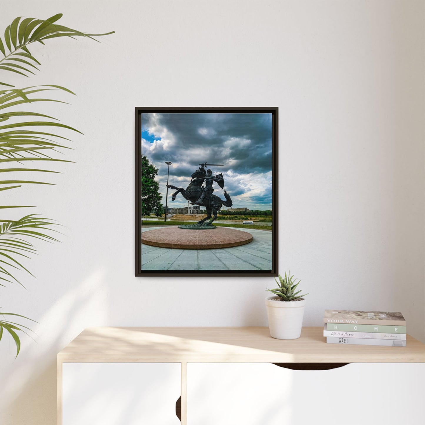 Kaunas Matte Canvas, Framed (Multi-color)