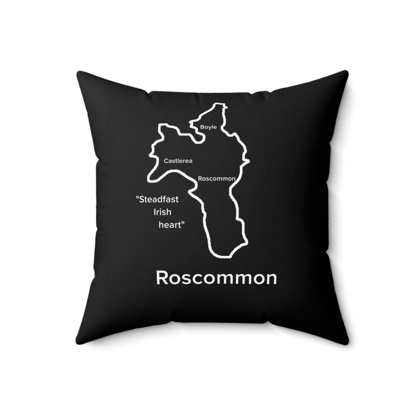 Roscommon Spun Polyester Square Pillow Black Edition 4 Sizes