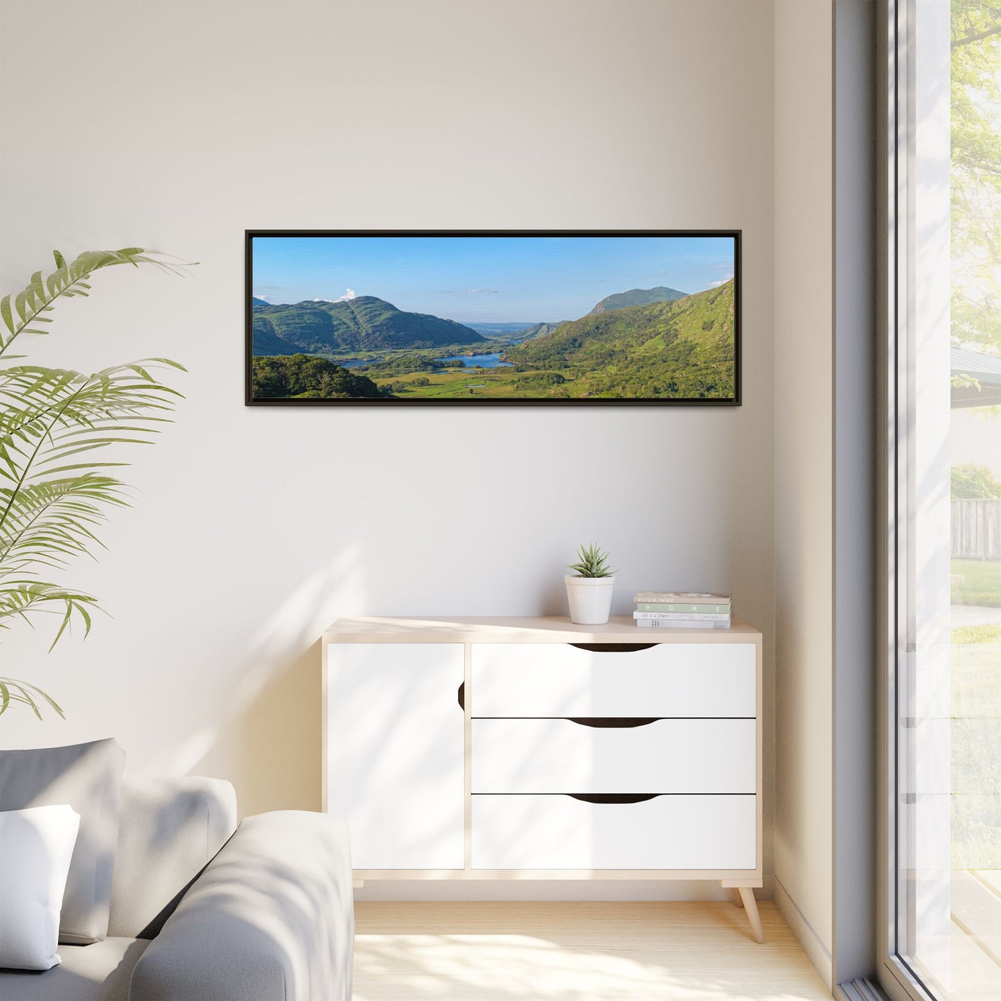 Ladies View Spring Matte Canvas, Framed (Multi-color)