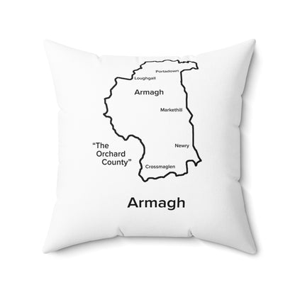 Armagh Spun Polyester Square Pillow White Edition 4 Sizes