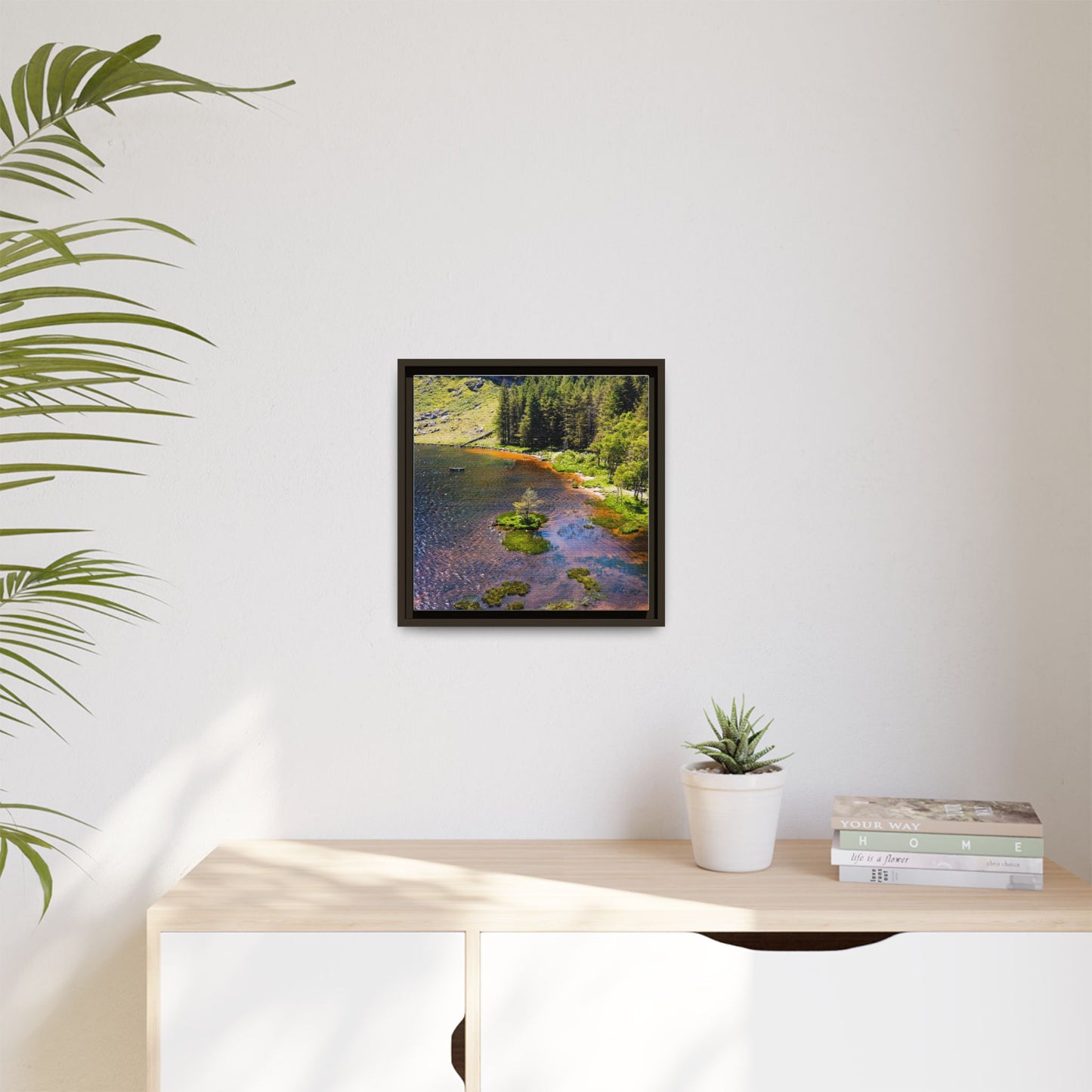 Gleanteenassig Forest Matte Canvas, Framed (Multi-color)