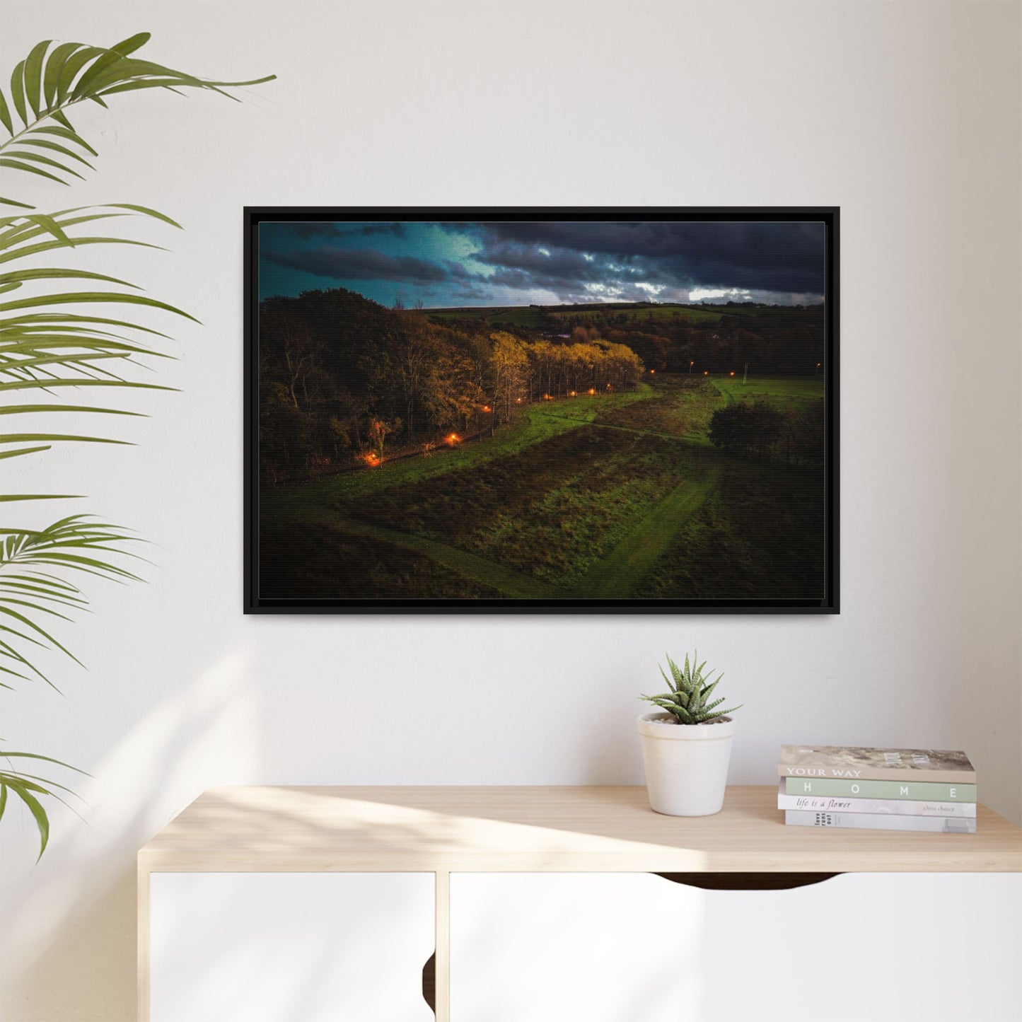 Listowel Town Park Matte Canvas, Framed (Multi-color)