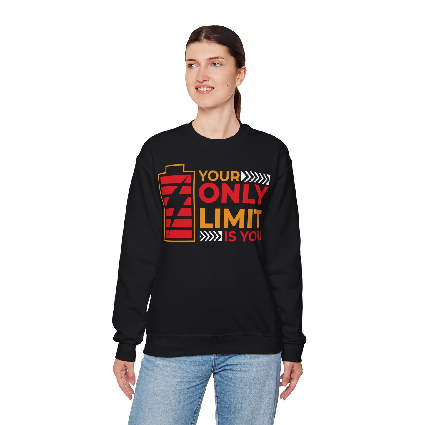 Motivational Crewneck Sweatshirt - 'Your Only Limit is You'