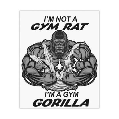 Funny Gym Gorilla Matte Posters