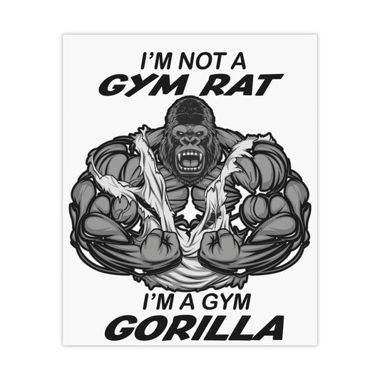 Funny Gym Gorilla Matte Posters