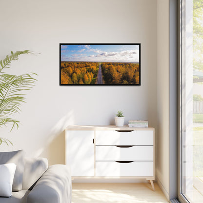 Somewhere In Lithuania Matte Canvas, Framed (Multi-color)