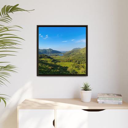 Ladies View Spring Matte Canvas, Framed (Multi-color)
