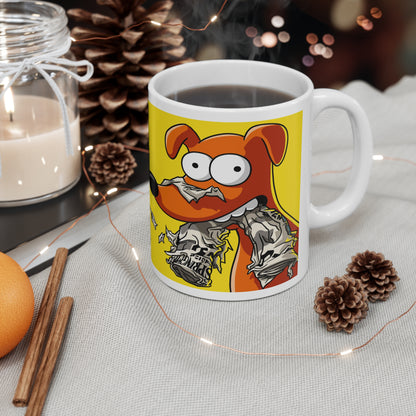 Whimsical Dog-Themed Ceramic Coffee Cups - 11oz & 15oz - Perfect Gift for Pet Lovers!