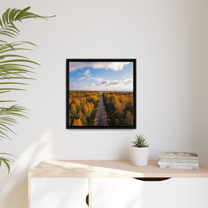 Somewhere In Lithuania Matte Canvas, Framed (Multi-color)