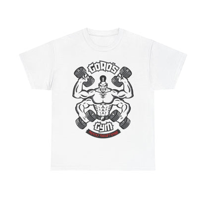 Muscle Print Unisex Heavy Cotton Tee - Gym Motivational T-Shirt White