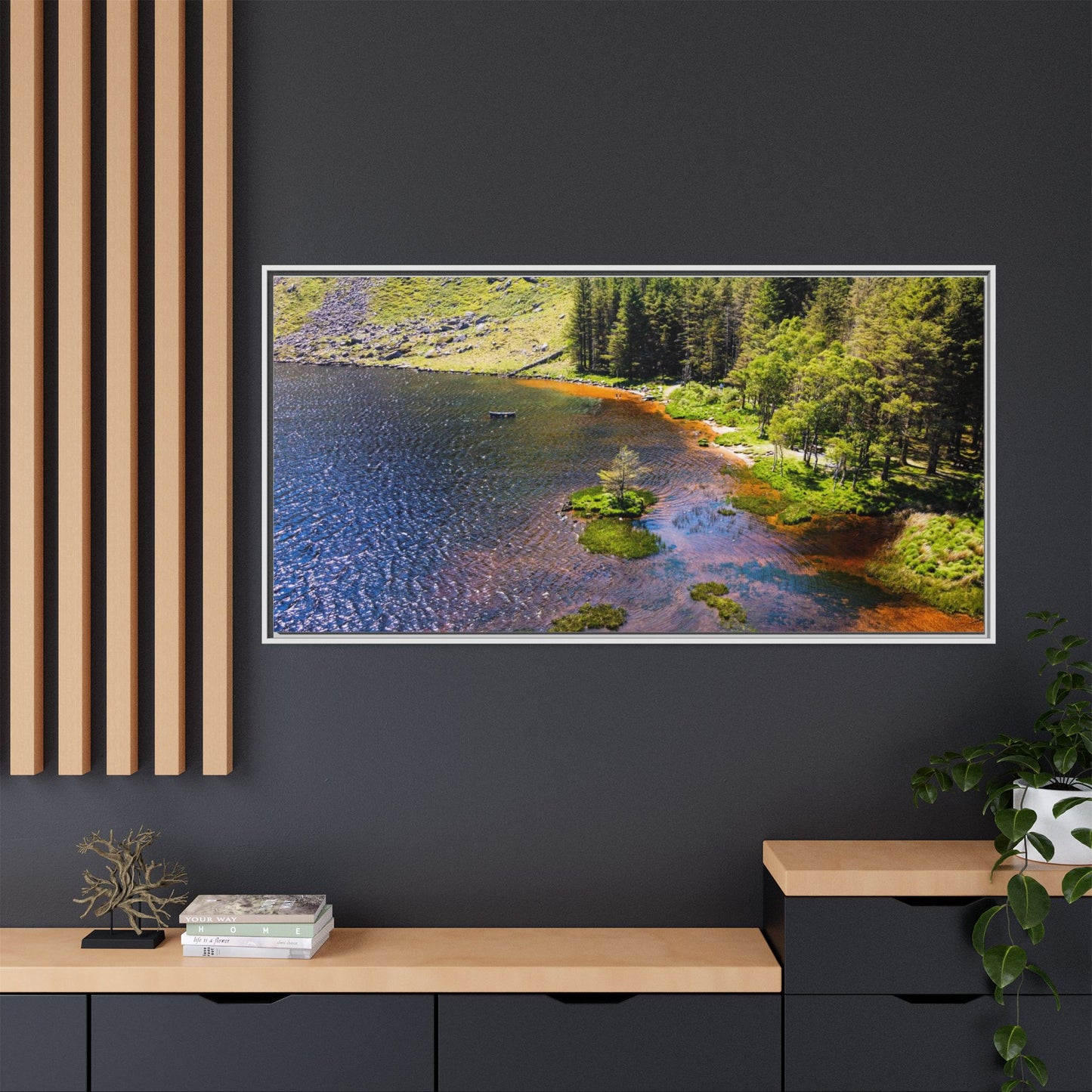 Gleanteenassig Forest Matte Canvas, Framed (Multi-color)