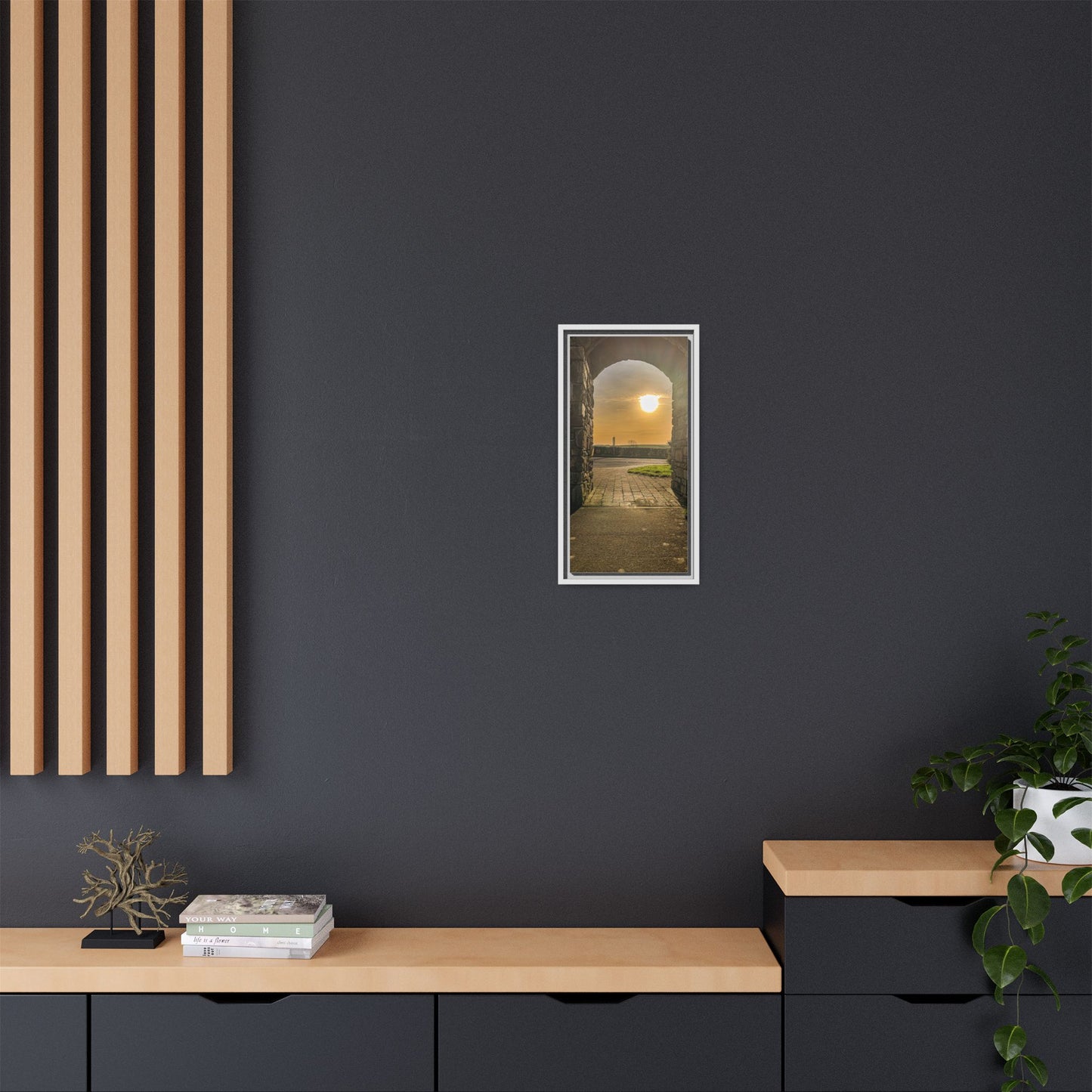 Pillars Matte Canvas, Framed (Multi-color)