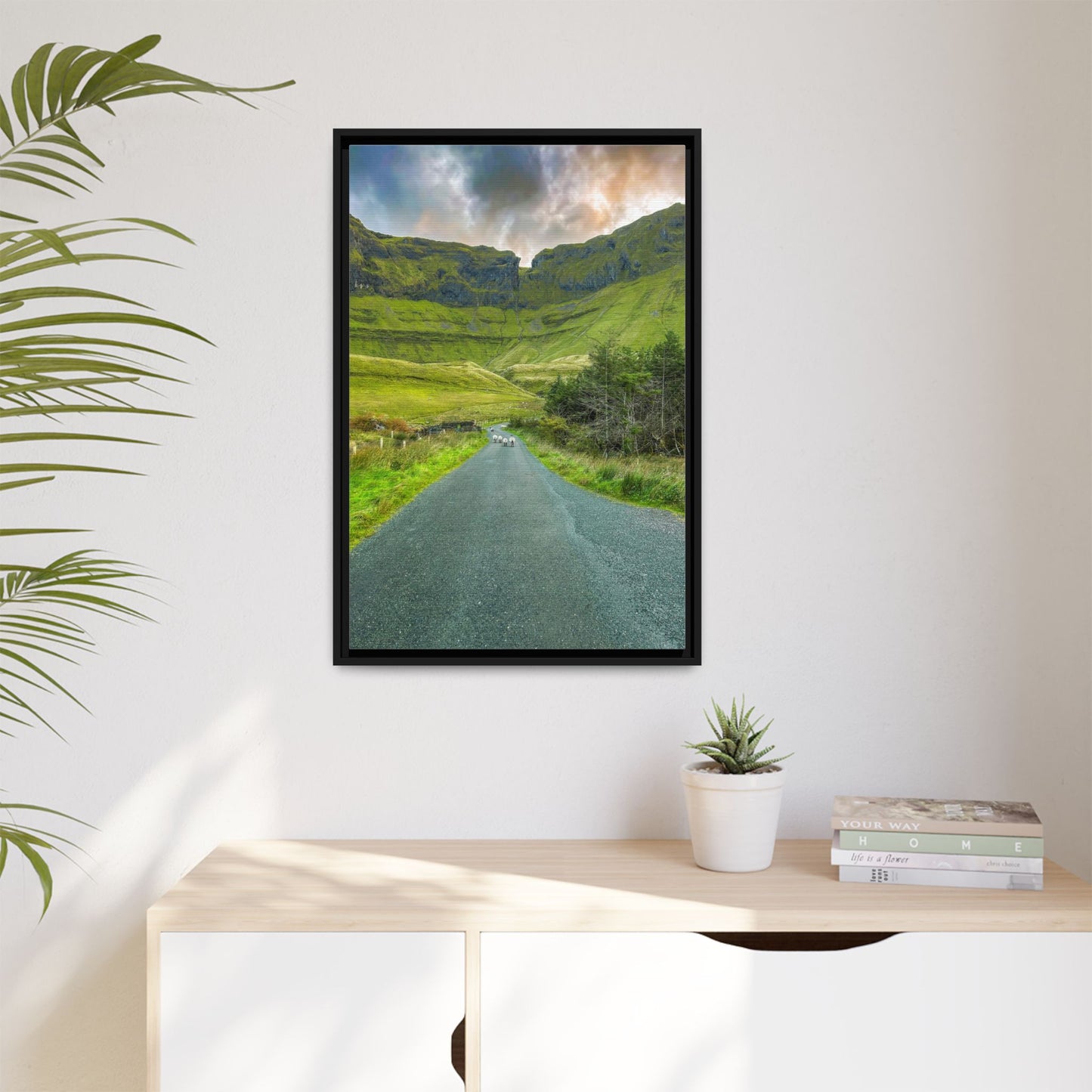 Gleniff Horseshoe Matte Canvas, Framed (Multi-color)