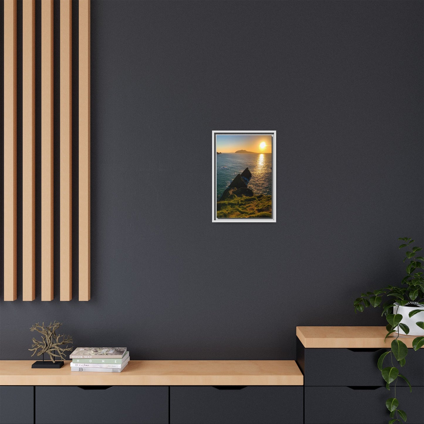 Dunquin Pier Matte Canvas, Framed (Multi-color)