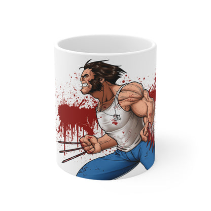 Wolverine Comic-Inspired Ceramic Coffee Cup - 11oz & 15oz