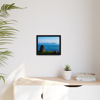 Ask Tower Matte Canvas, Framed (Multi-color)