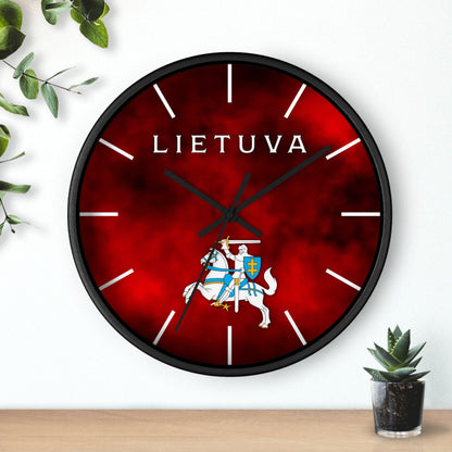 Lietuva With Vytis Themed Wall Clock – Stylish Decor for Lithuanian Pride