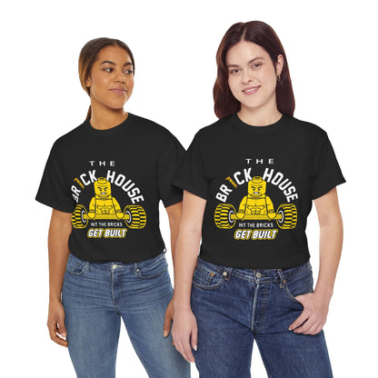 The Brick House Unisex Heavy Cotton Tee – Get Built LEGO Style T-Shirt Black