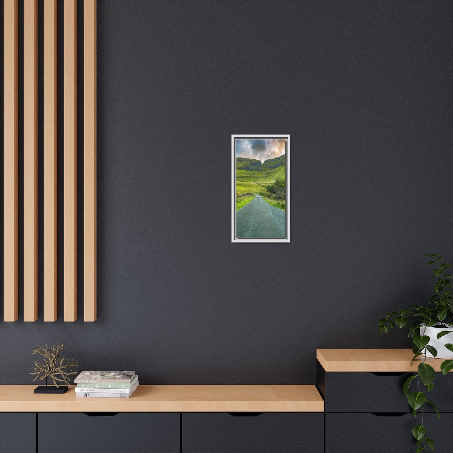 Gleniff Horseshoe Matte Canvas, Framed (Multi-color)