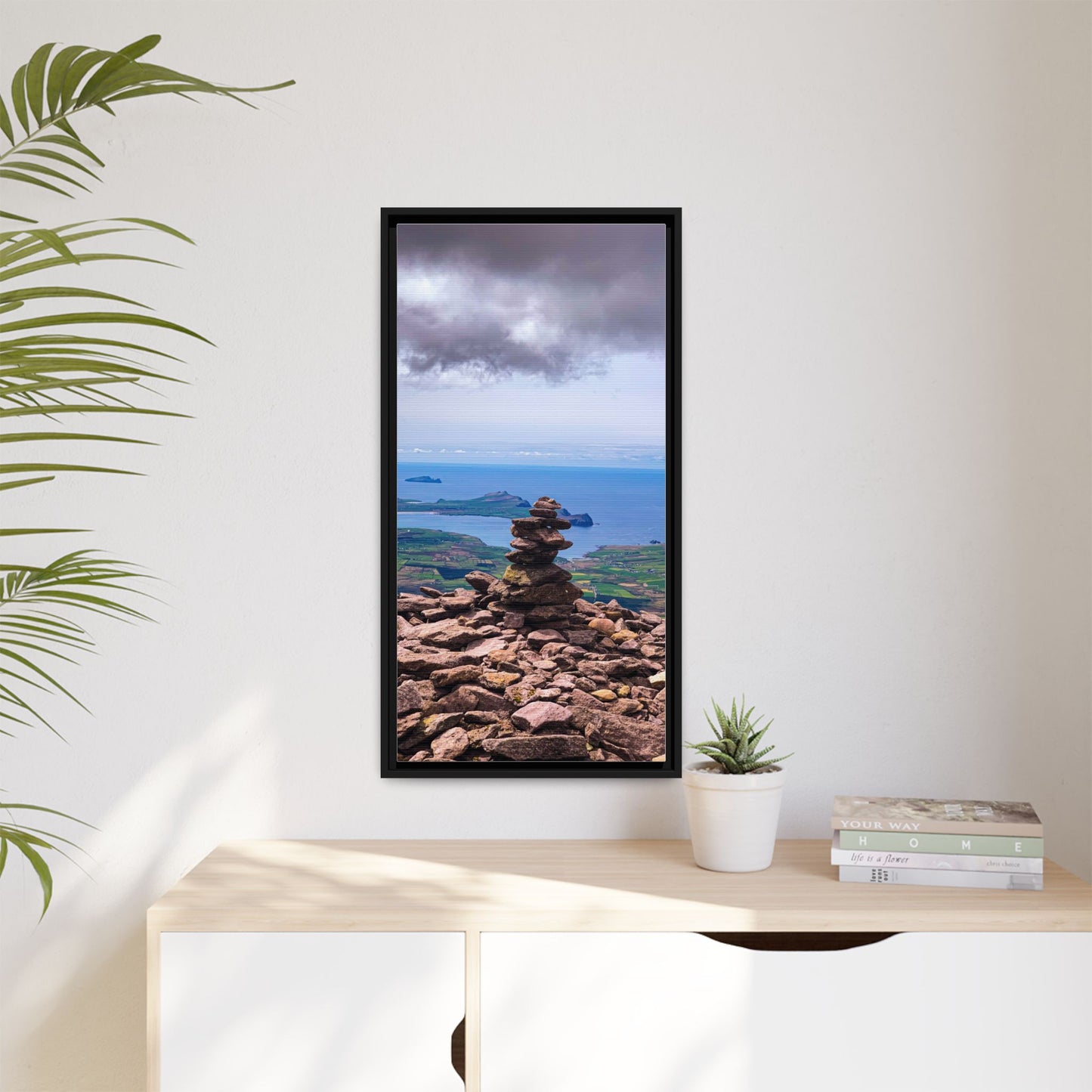 Mount Brandon Top Matte Canvas, Framed (Multi-color)