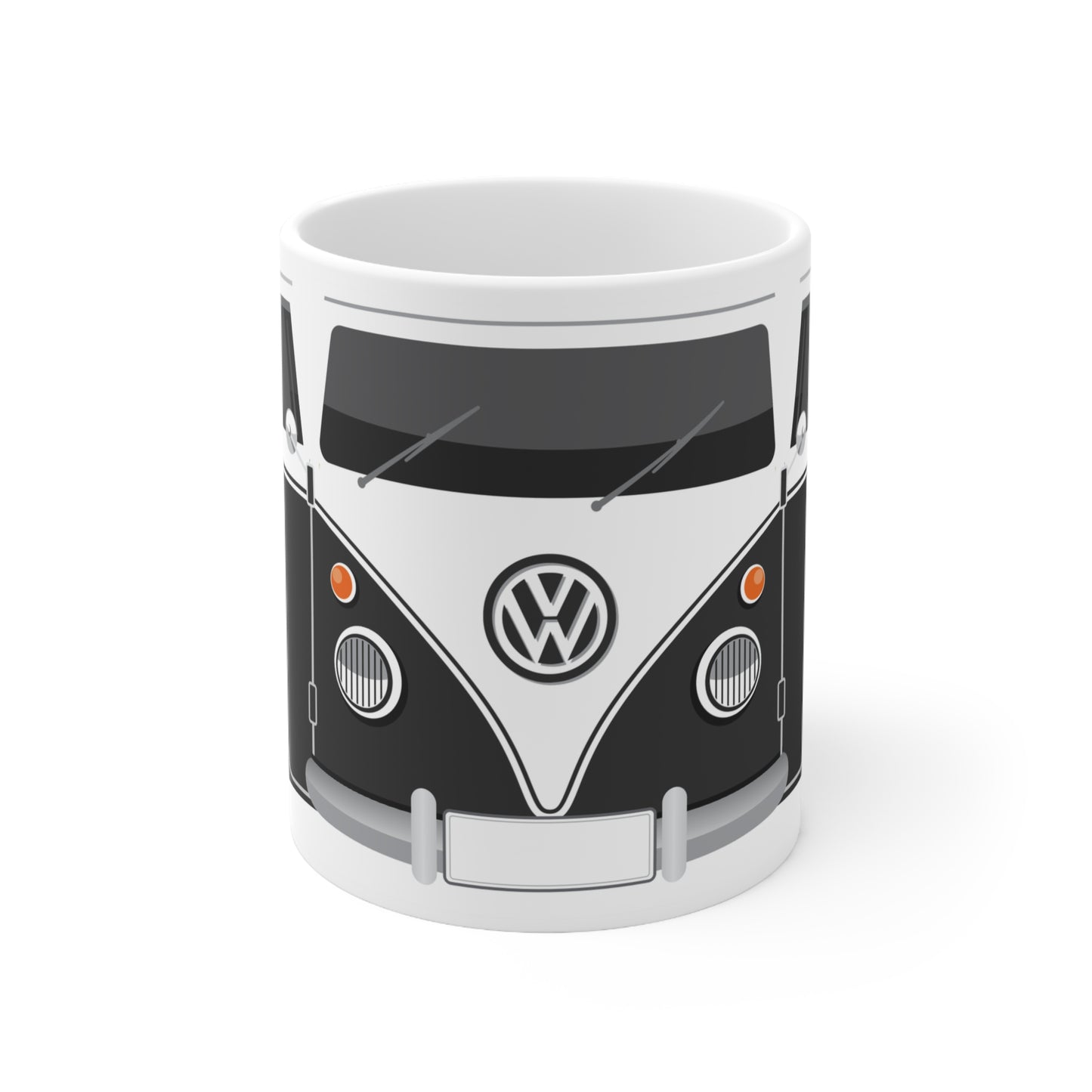 Vintage VW Bus Ceramic Coffee Mug - 11oz & 15oz - Perfect for Auto Enthusiasts Black