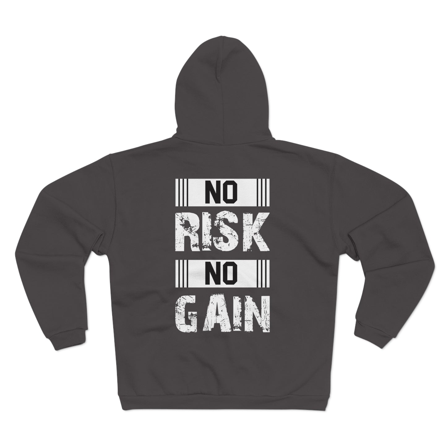 No Risk No Gain Unisex Hooded Zip Sweatshirt