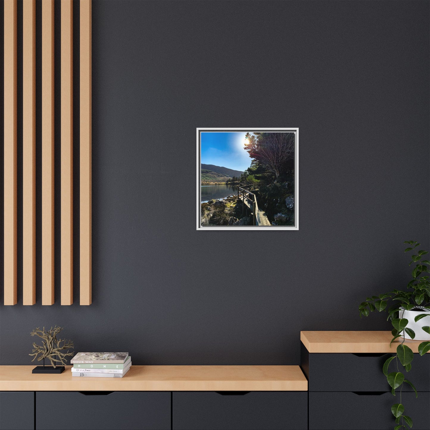 Glanteenassig Trail Matte Canvas, Framed (Multi-color)