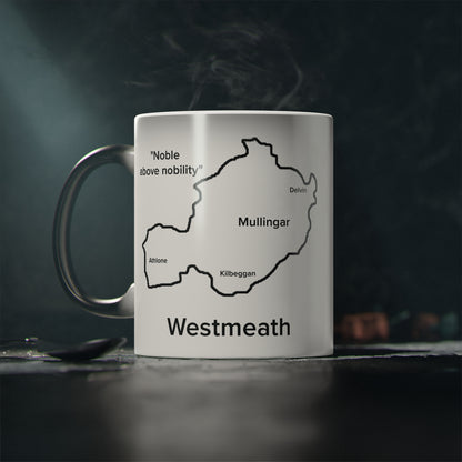 Westmeath Magic Mug: Color - Changing Coffee Cup with Artistic Map Design