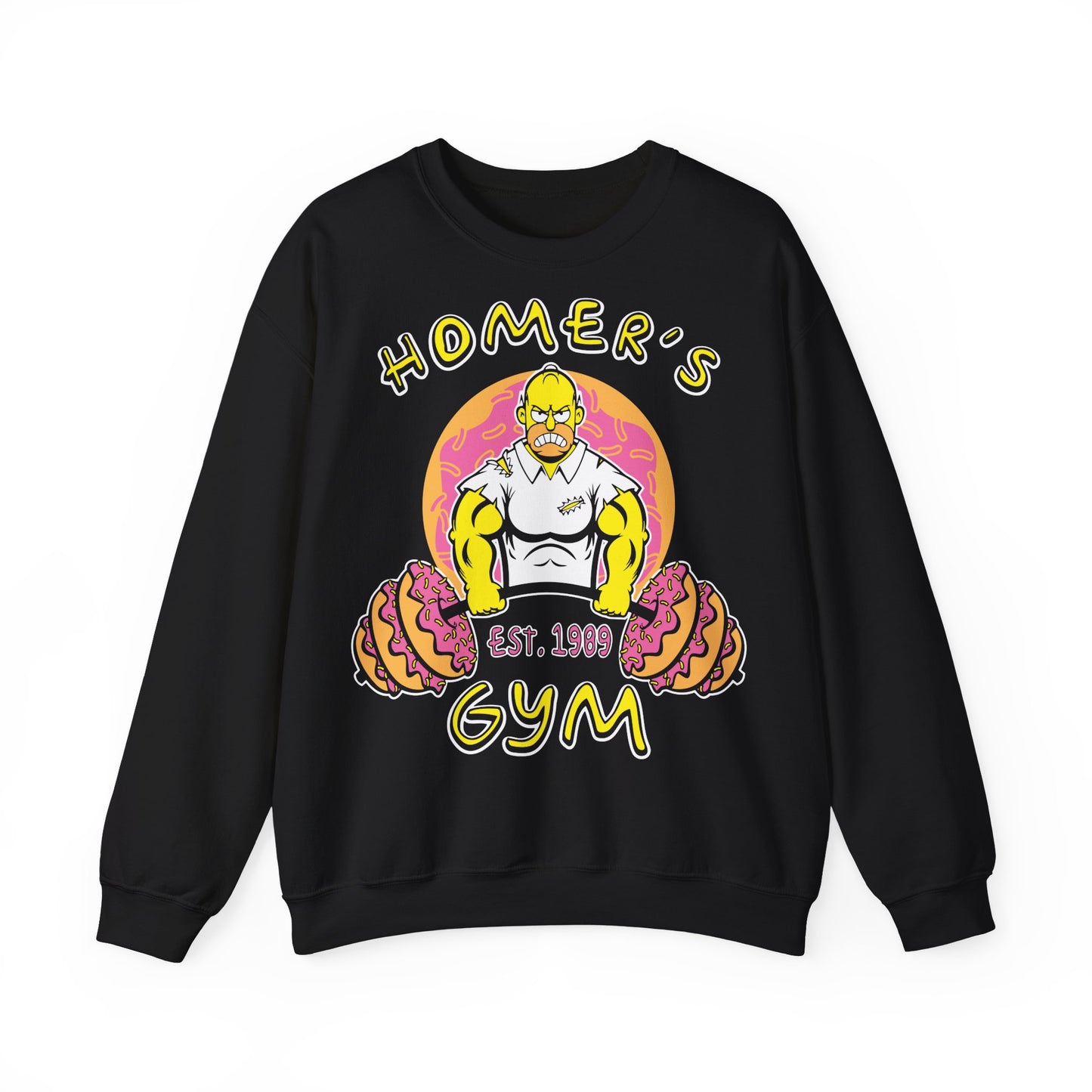 Homer's Gym Unisex Heavy Blend™ Crewneck Sweatshirt Black