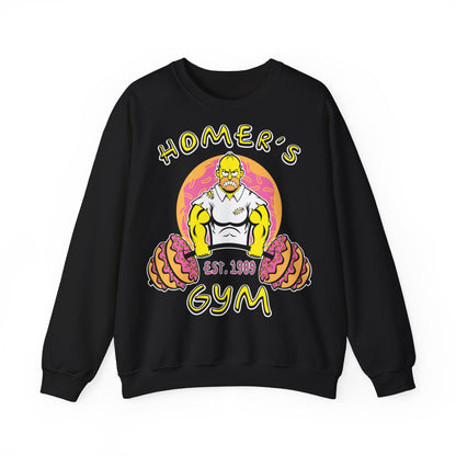 Homer's Gym Unisex Heavy Blend™ Crewneck Sweatshirt Black