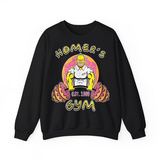 Homer's Gym Unisex Heavy Blend™ Crewneck Sweatshirt Black