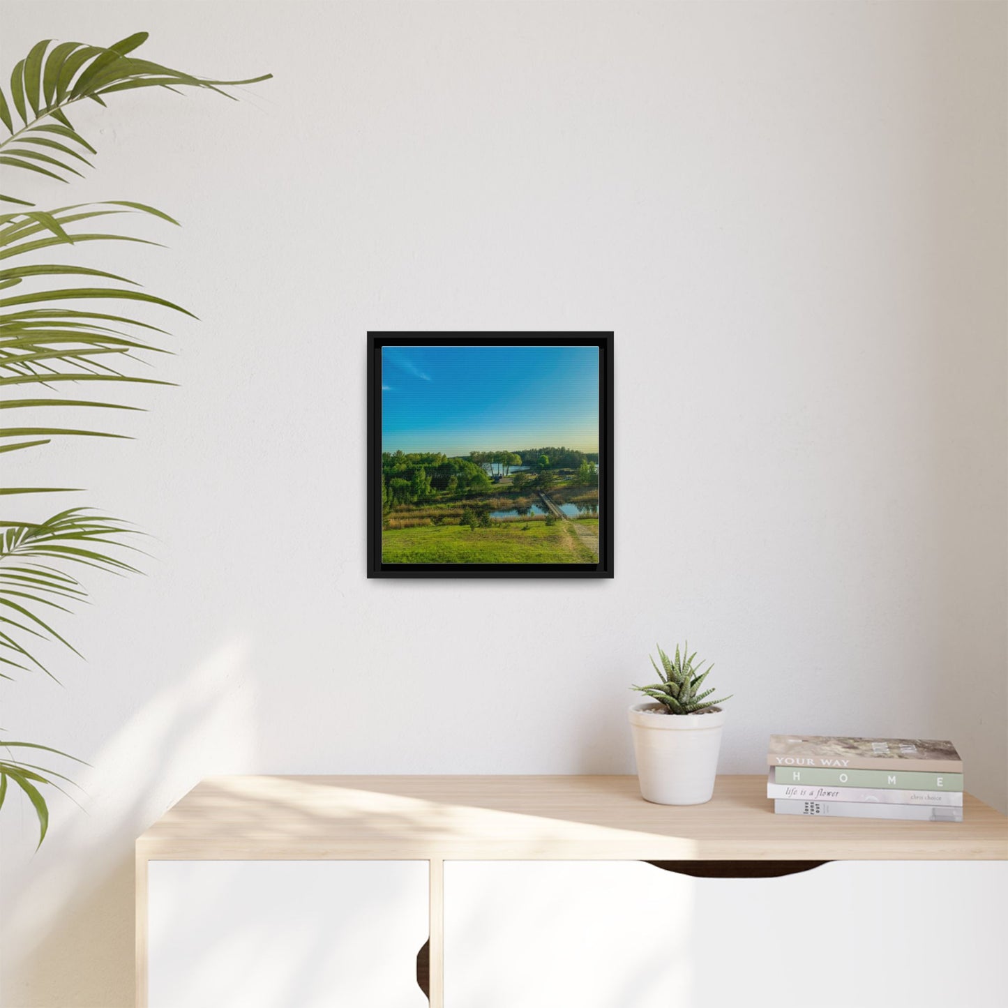 Zageres Lake Matte Canvas, Framed (Multi-color)