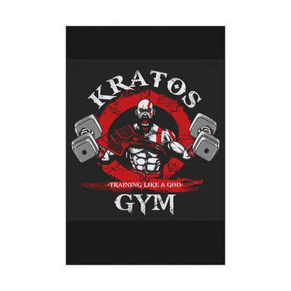 Kratos Gym Motivational Matte Poster – Training Like a God