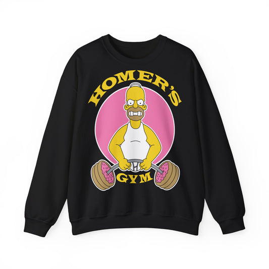 Homer's Gym Sweatshirt - Unisex Heavy Blend™ Crewneck for Fitness Fans Black