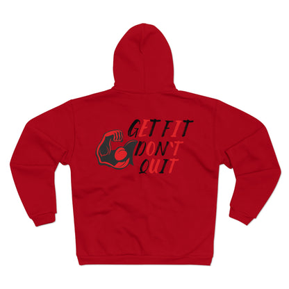 Motivational Fitness Hoodie - "Get Fit, Don't Quit"