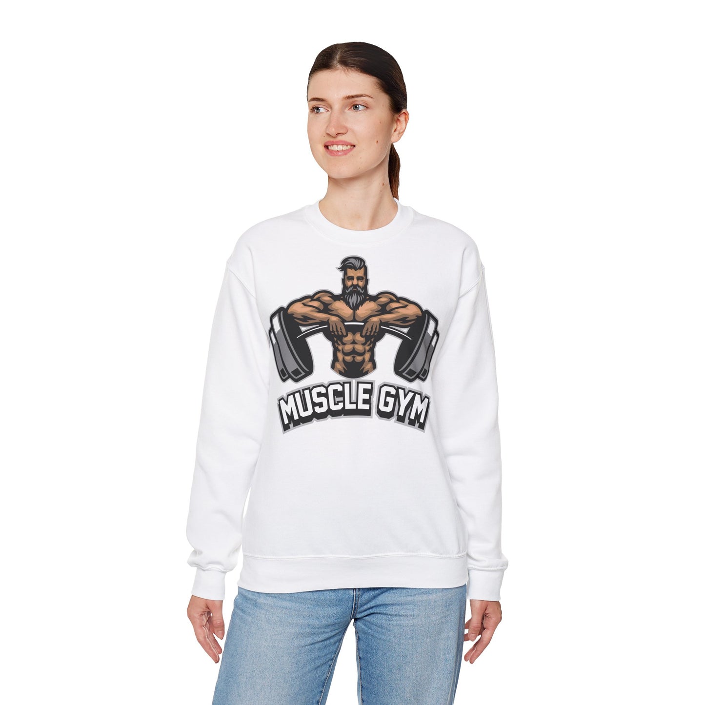 Muscle Gym Unisex Heavy Blend™ Crewneck Sweatshirt – Perfect for Fitness Enthusiasts