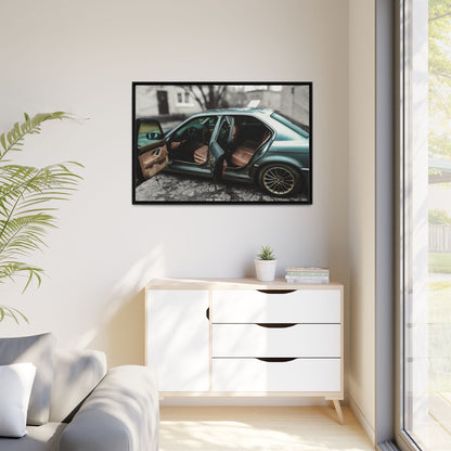 BMW 7 Matte Canvas, Framed (Multi-color)