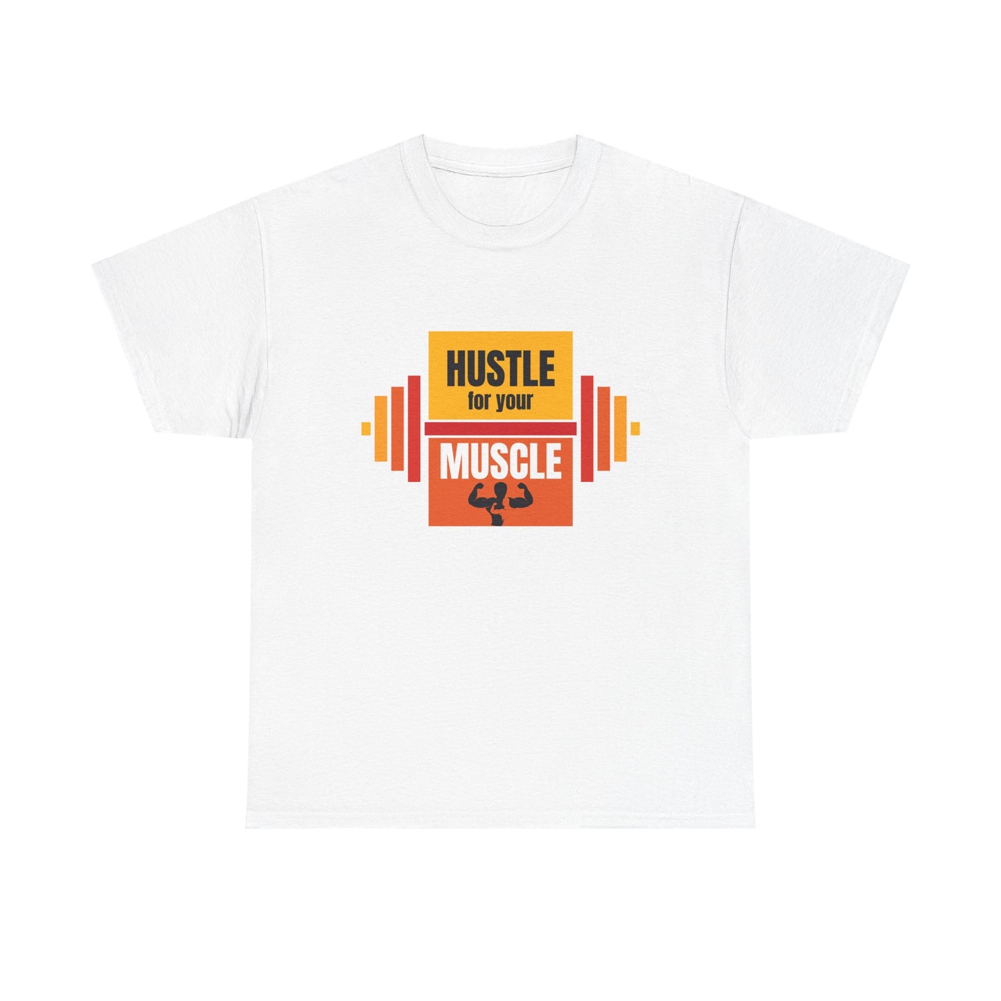 Hustle for Your Muscle Unisex Heavy Cotton Tee | Fitness Motivational T-Shirt